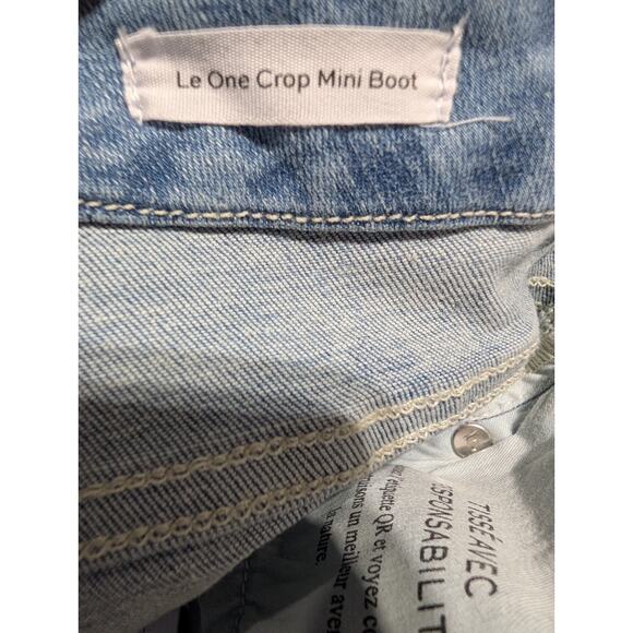 Frame Womens Le One Crop Mini Boot Jeans Size 1 Blue Denim Bootcut Designer - Picture 8 of 10